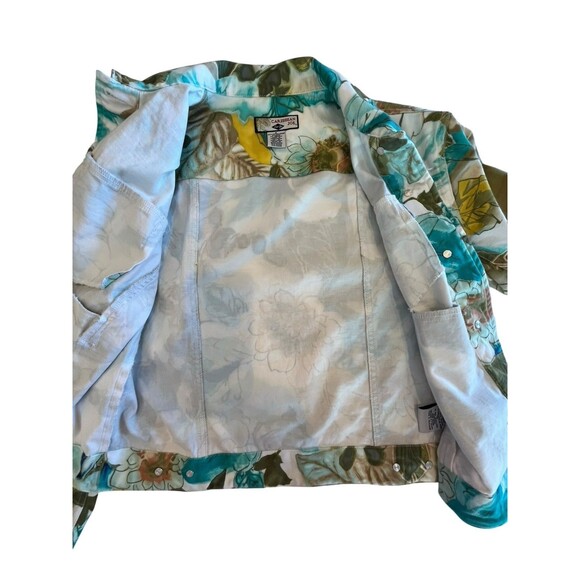 Caribbean Joe Jacket Womens Floral Sz Small Multicolor Let Go - Picture 3 of 8
